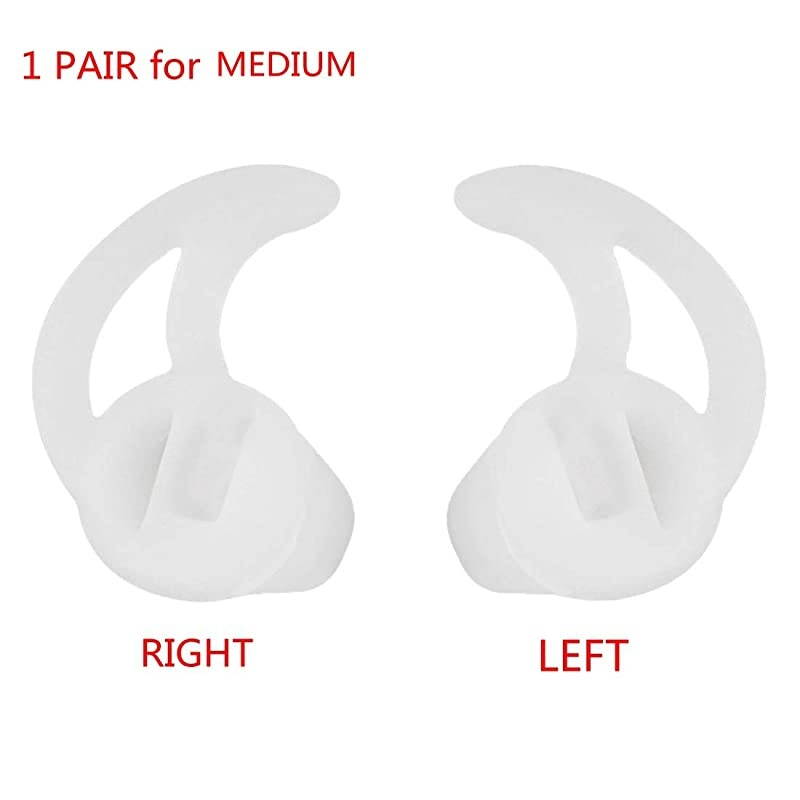 Fin Shape Silicone Replacement Ear Mold for Two Way Radio Acoustic Tube Earpiece Transparent 1 Pair Medium 28mm