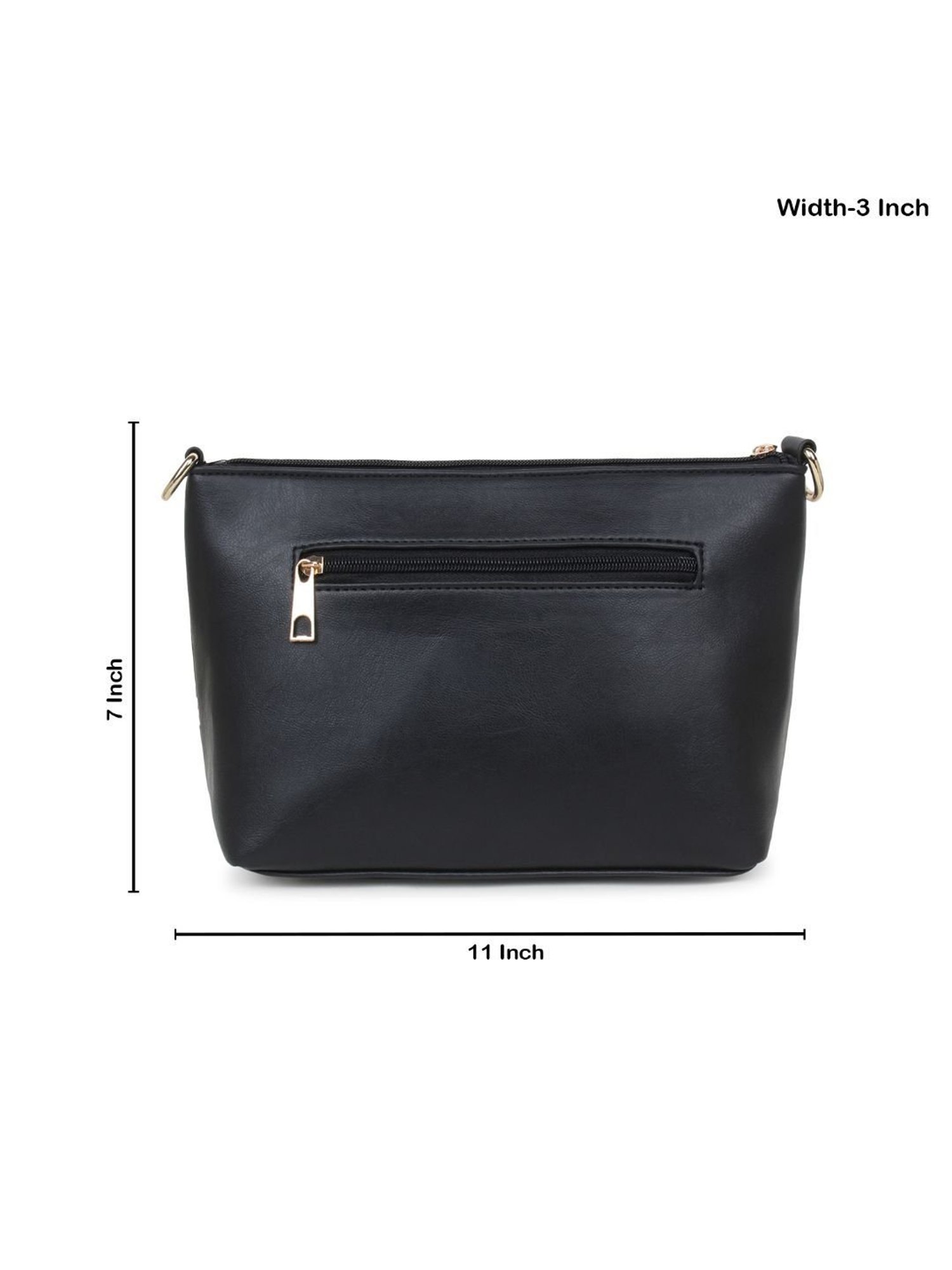 Yelloe Black Floral Medium Cross Body Bag