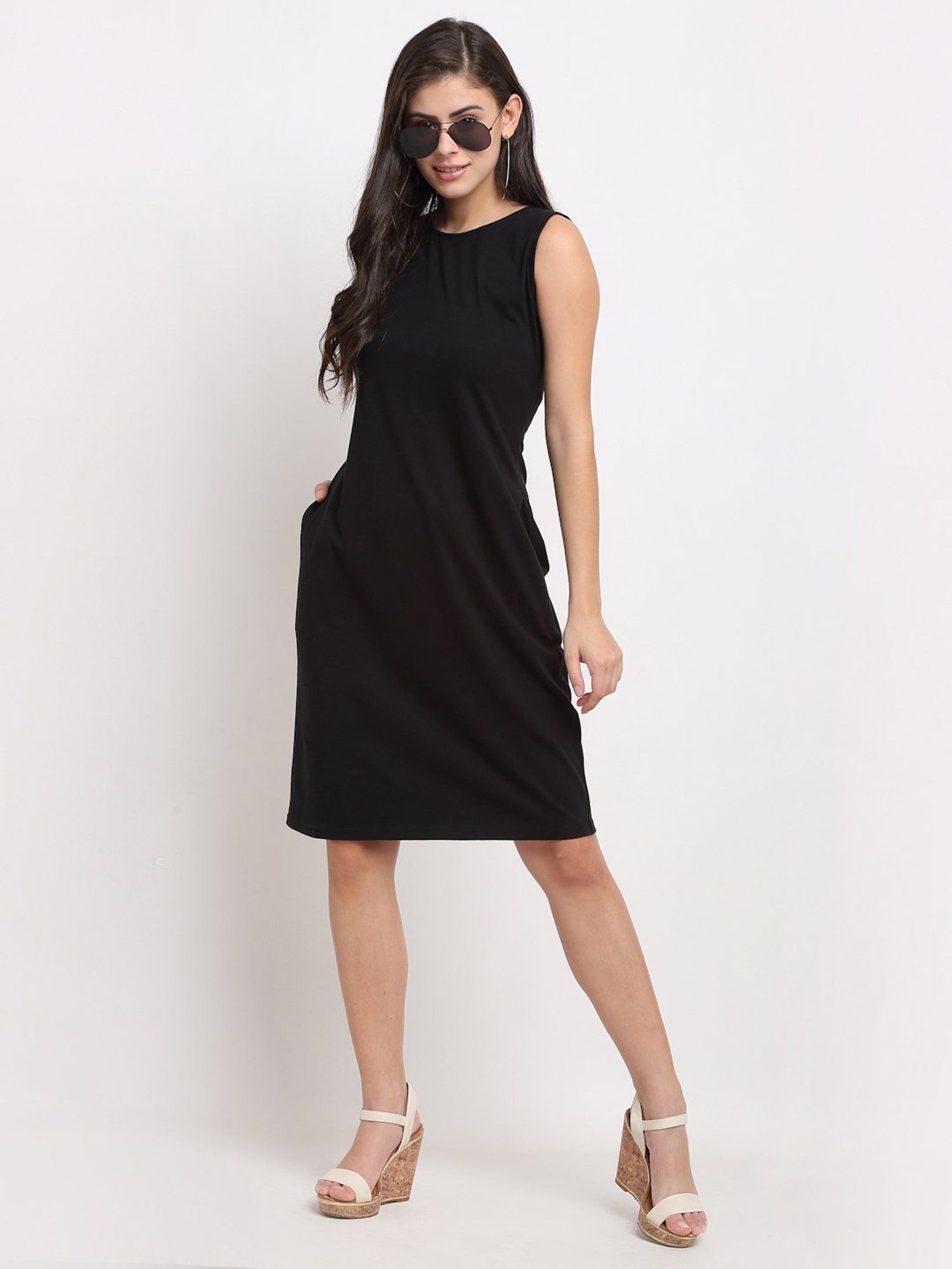 BRINNS Black Midi A Line Dress