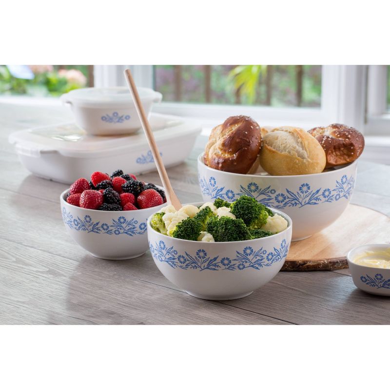 CorningWare Cornflower 3pc Ceramic Mixing Bowls