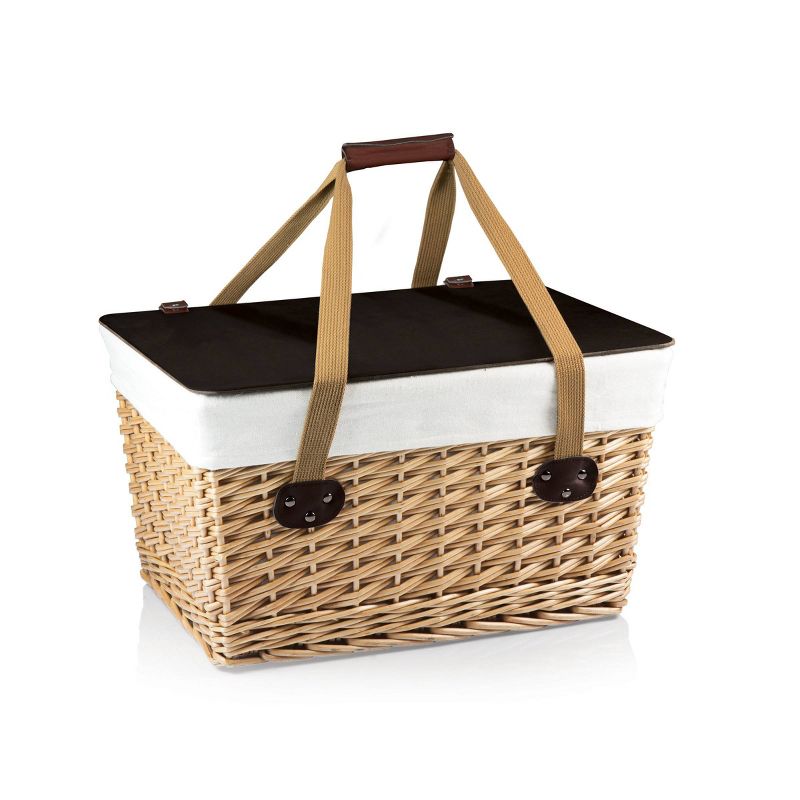 Picnic at Ascot Insulated Picnic Basket/Cooler Fully Equipped with Service for 2 - Trellis Green