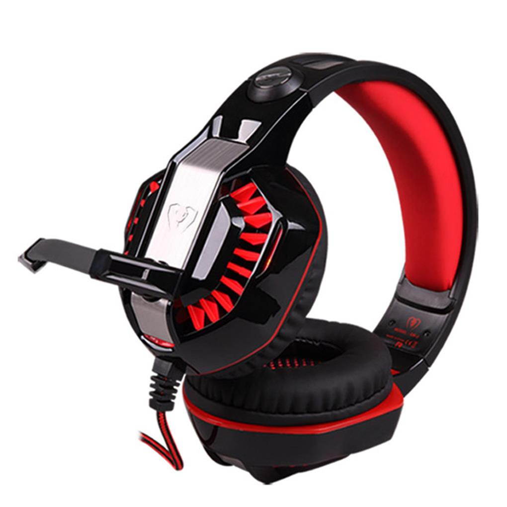 Beexcellent GM-2 Gaming Headset with Mic Noise Reduction Headphones with LED Lights Ear-Pads for PlayStation 4 Xbox One PC Laptops