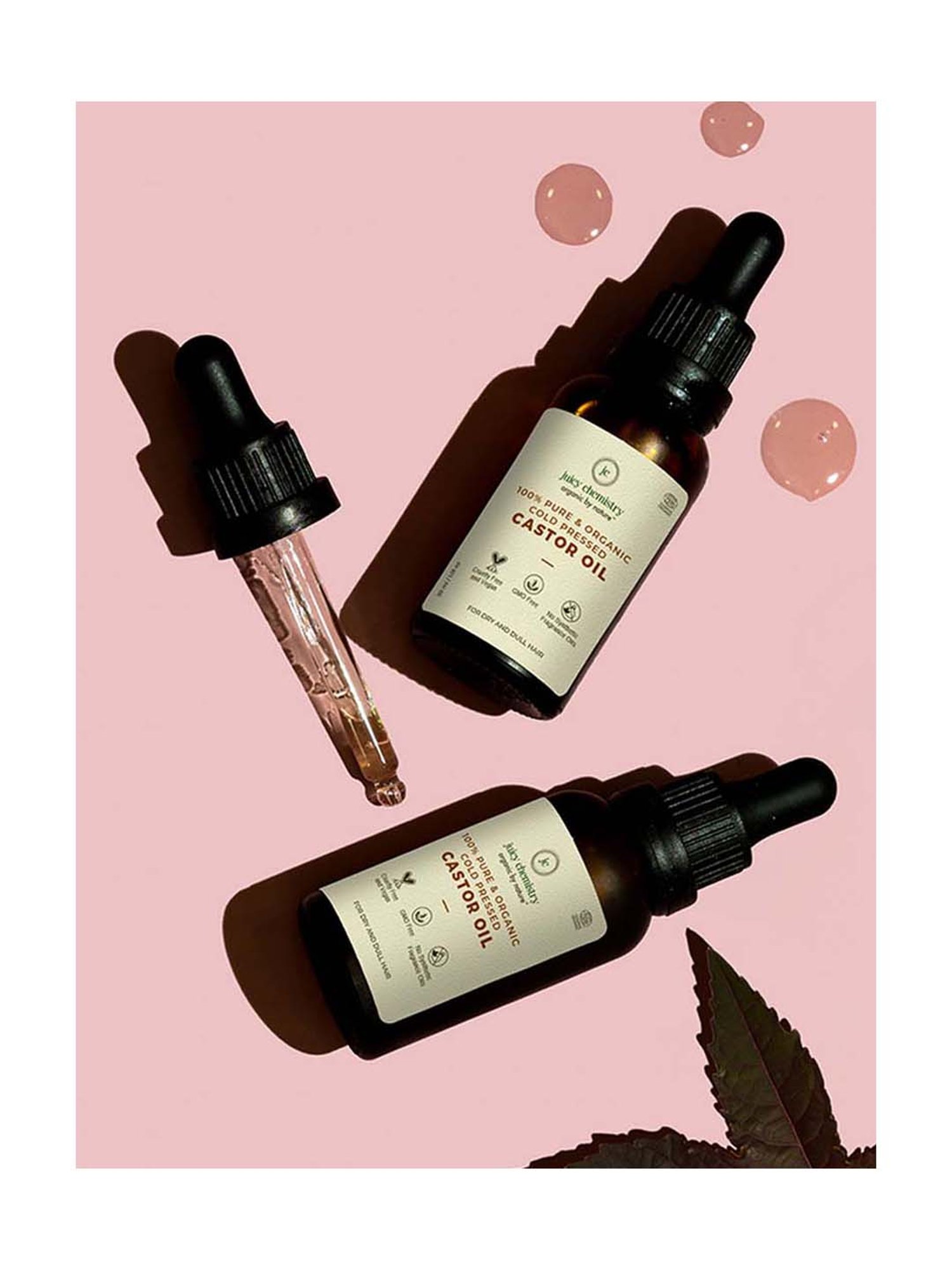 Juicy Chemistry Castor Cold Pressed Carrier Oil - 30 ml