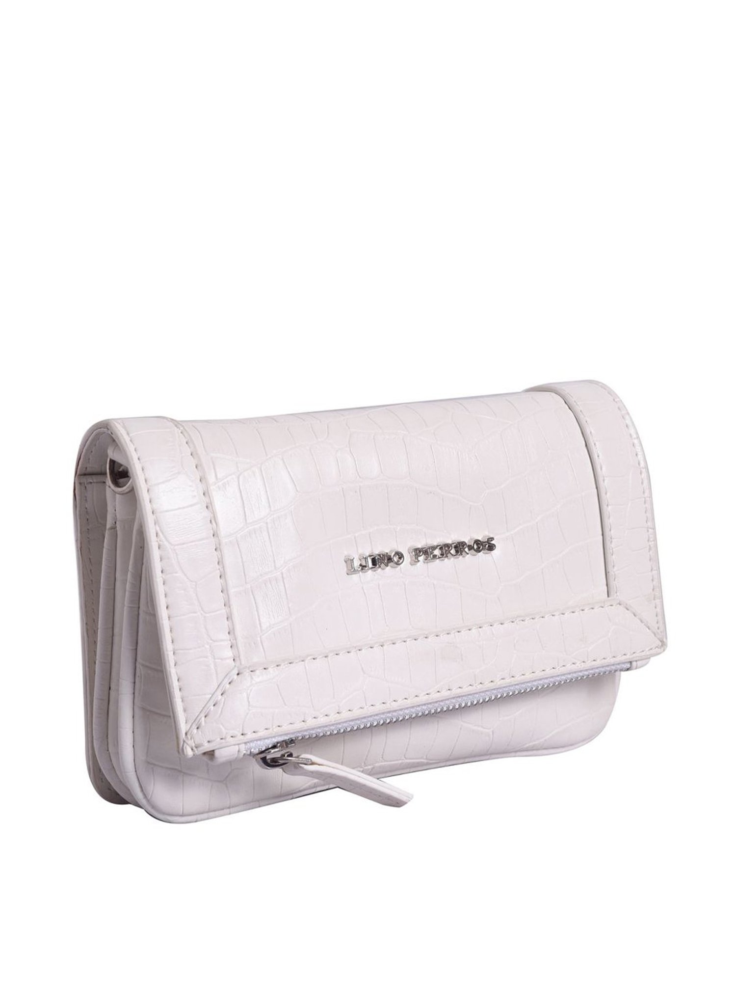 Lino Perros White Textured Bi-Fold Wallet for Women