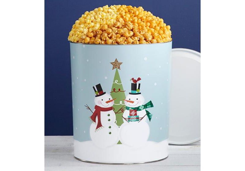 The Popcorn Factory Holiday Snowman 6.5 Gallon, Popcorn Tin