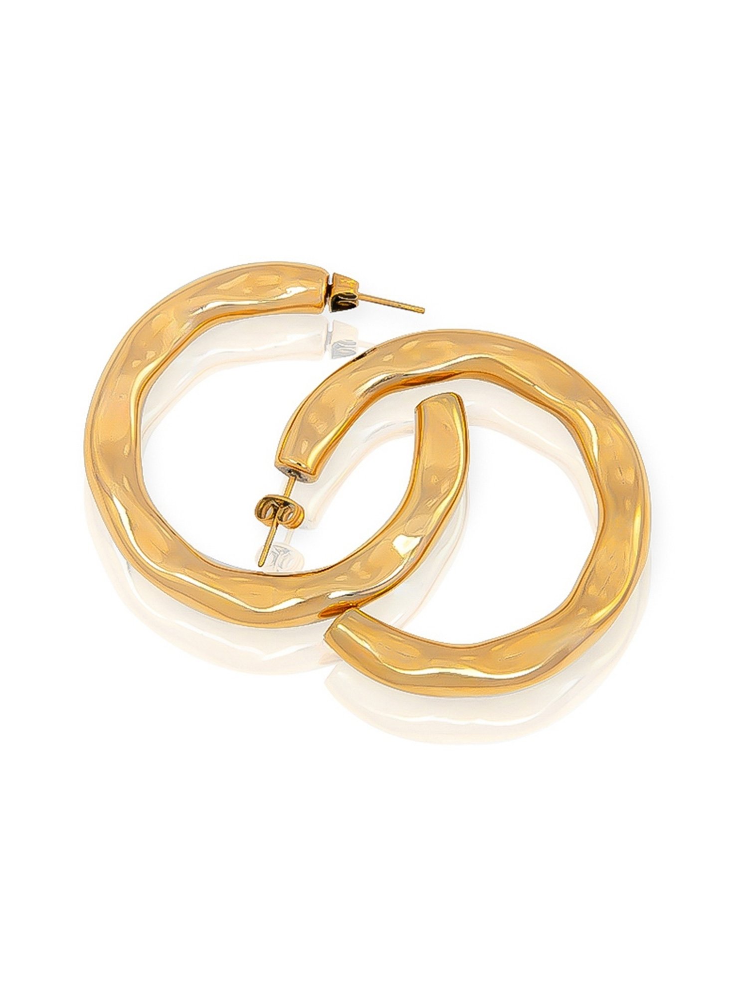 Perfectly Average XL Hammered Hoops for Women & Girls