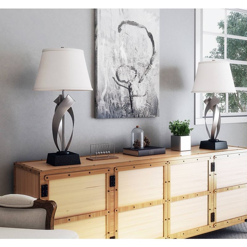 Wayde 1 Light Table Lamp Gun Metal Black (Includes CFL Light Bulb) - Lite Source