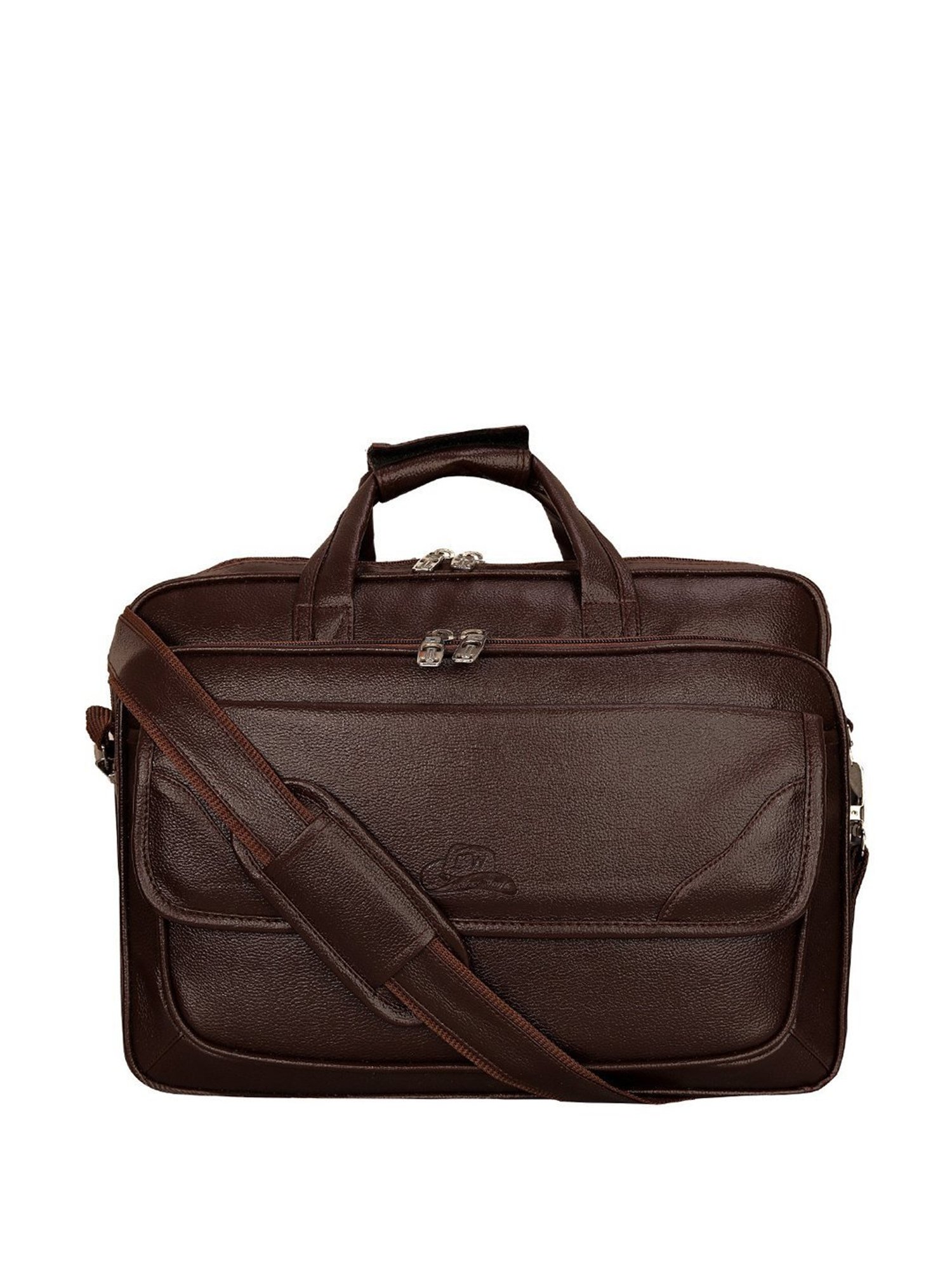 Leather World Brown Synthetic Medium Laptop Messenger Bag