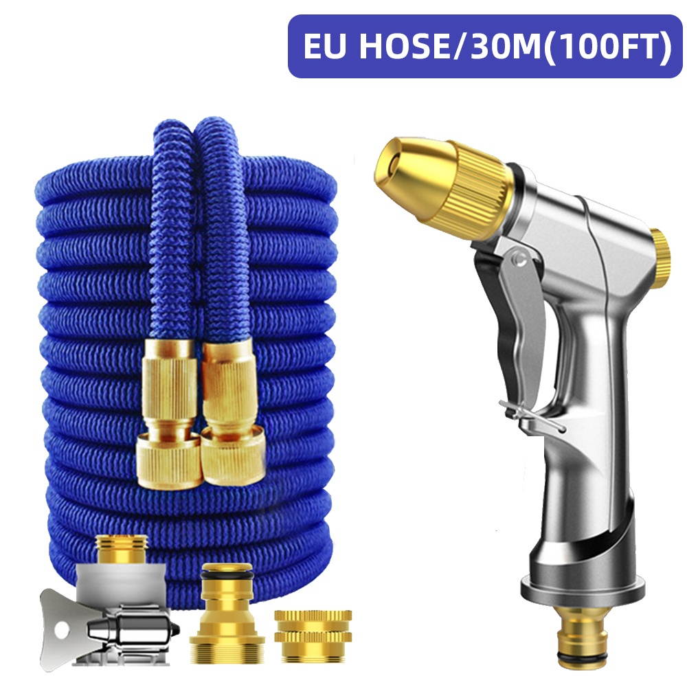 25-100FT Expandable Car Garden Washer Washing Guns Hose Pipe Durable Flexible-#4