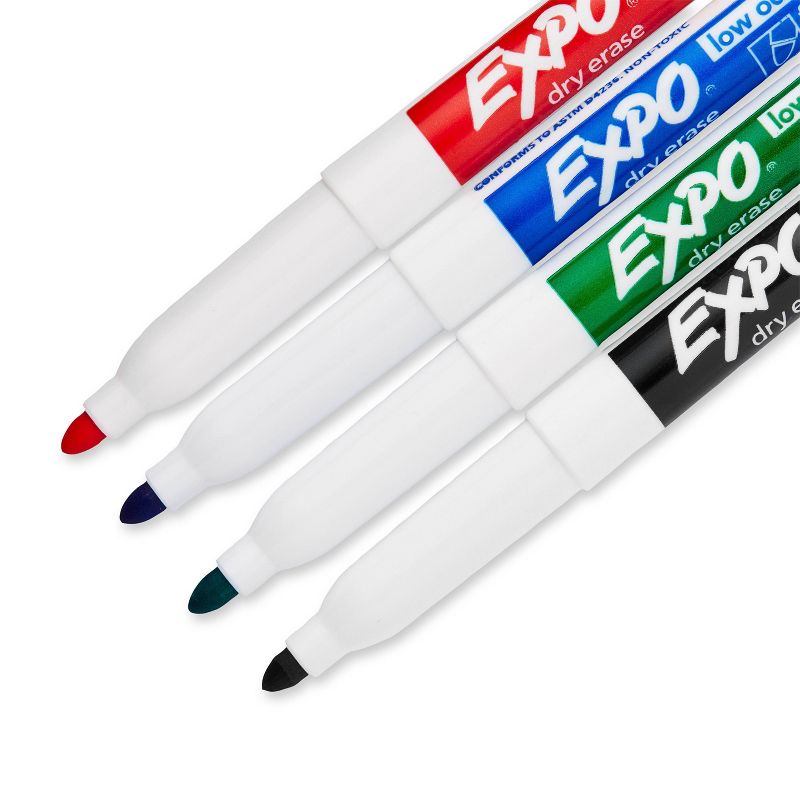 4pk Expo Fine Tip Dry Erase Markers Low Odor Multicolor Ink