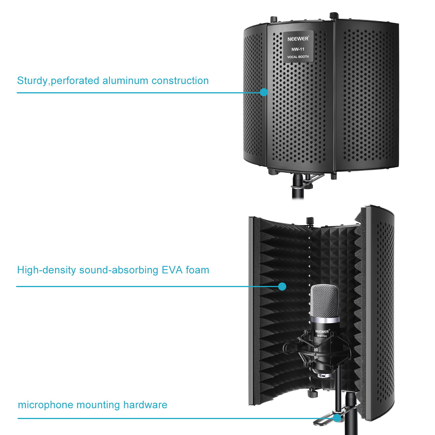 New Mic Microphone Suspension Boom Scissor Arm Stand Holder for Studio Broadcast