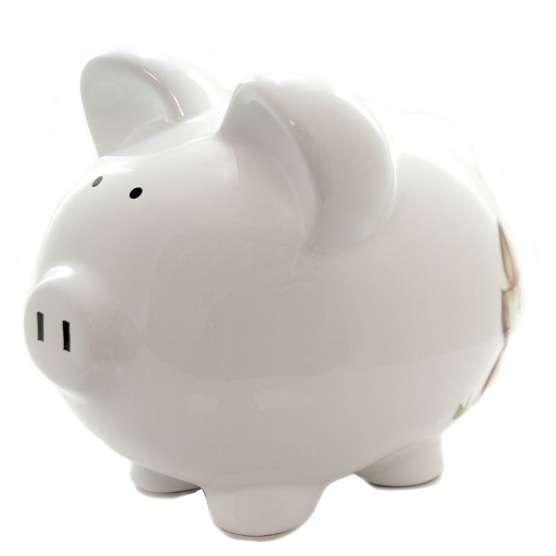 Bank 7.75" Woodland Piggy Bank Fox Deer Woodland Animals  -  Decorative Banks