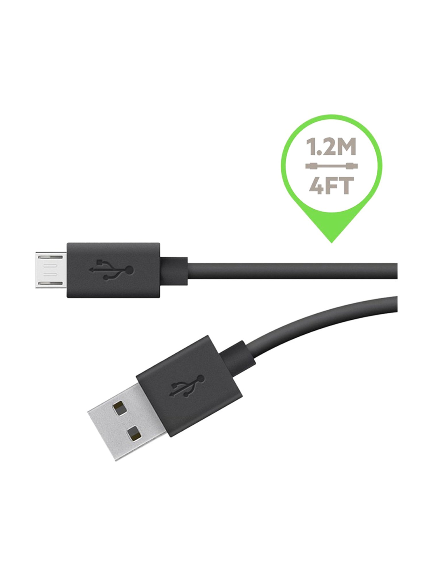 Belkin F2CU012BT04 1.2M Micro USB Charge Sync Cable (Black)
