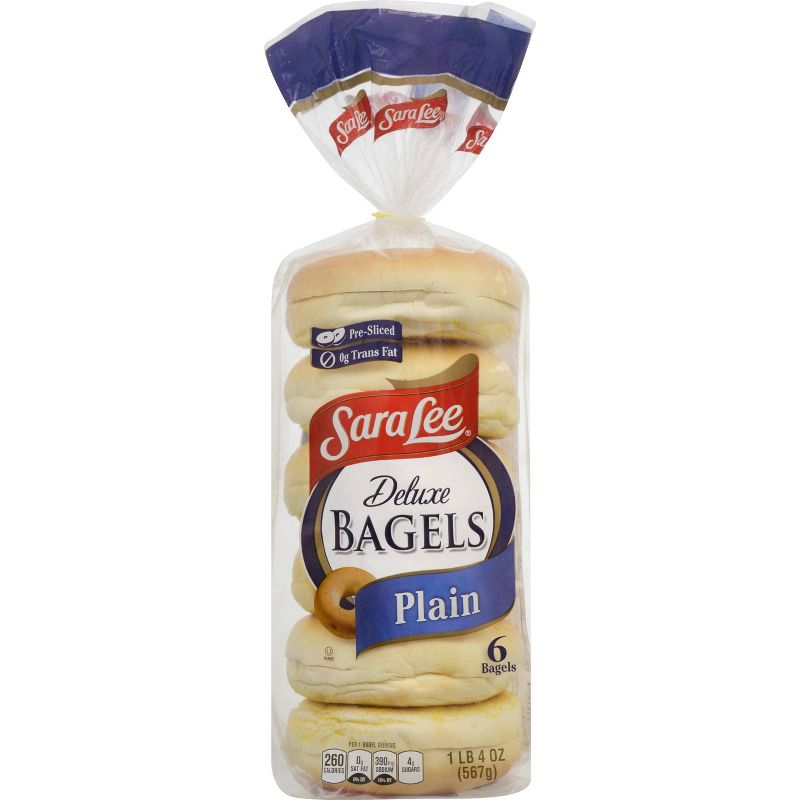Sara Lee Deluxe Plain Bagels - 20oz