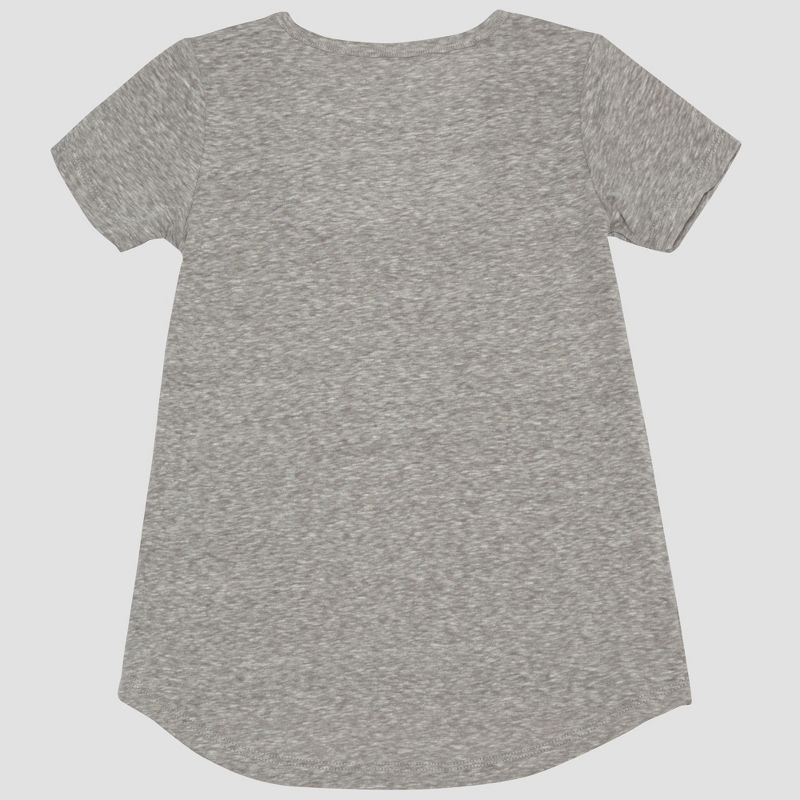Netflix Toddler Girls' Short Sleeve High Low T-Shirt - Gray 12M