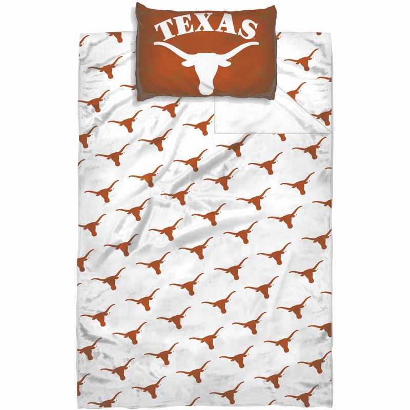 NCAA Sheet Set Logo Sheets Twin Bed - Texas Longhorns..