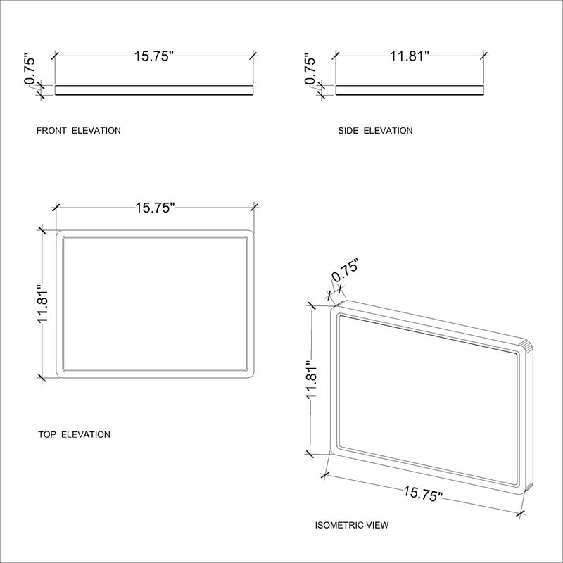 Pemberly Row Bamboo Large Chopping Board with Juice Groove in Natural