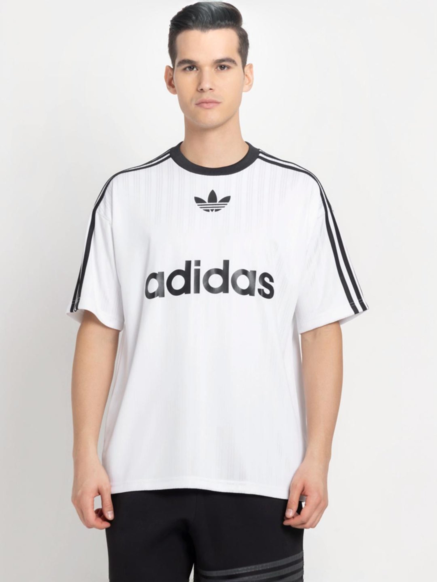 Adidas Originals White Regular Fit Printed T-Shirt