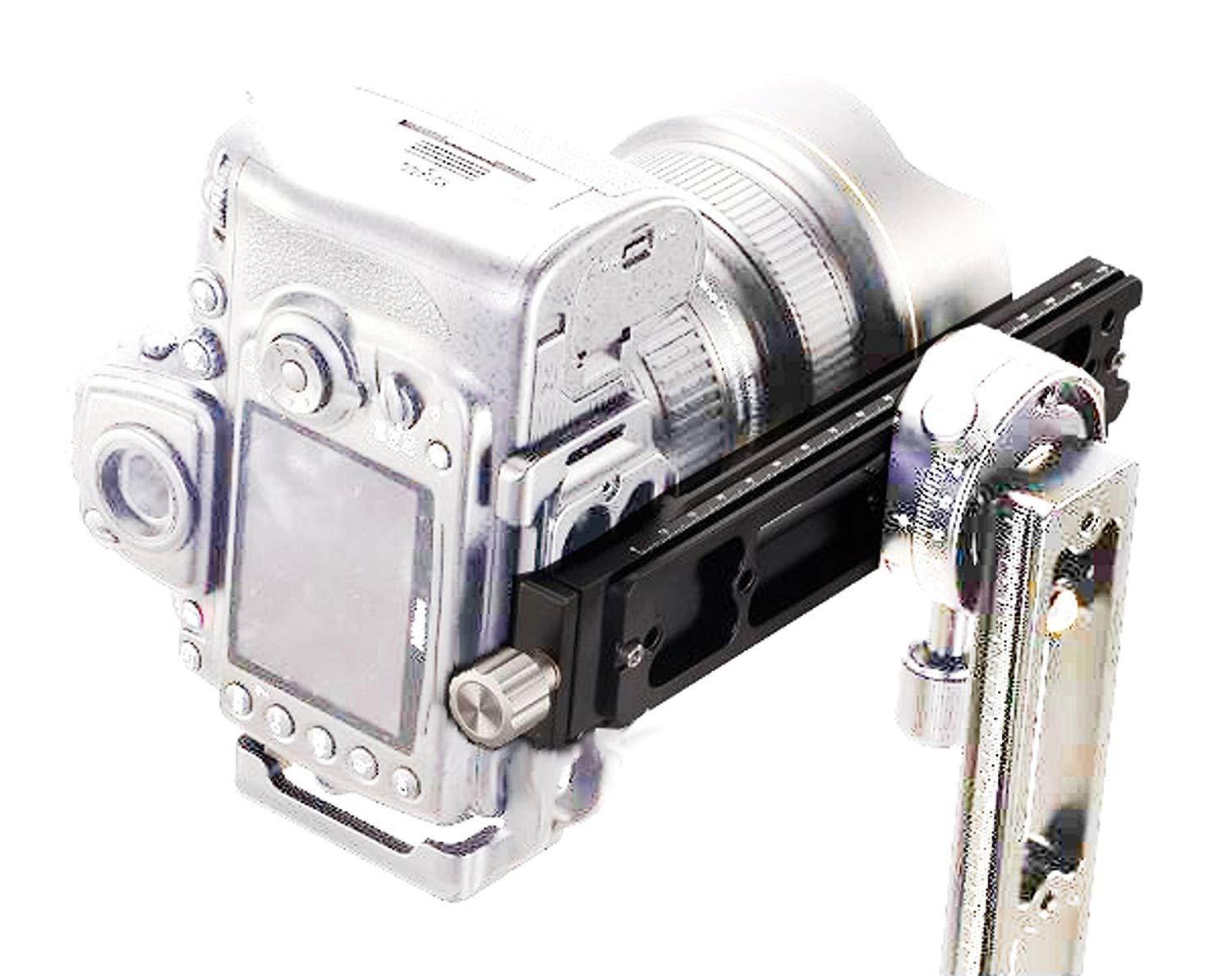 200mm Nodal Slide Rail & Clamp with D-Ring screws Arca & RRS Compatible NR-200 Leofoto