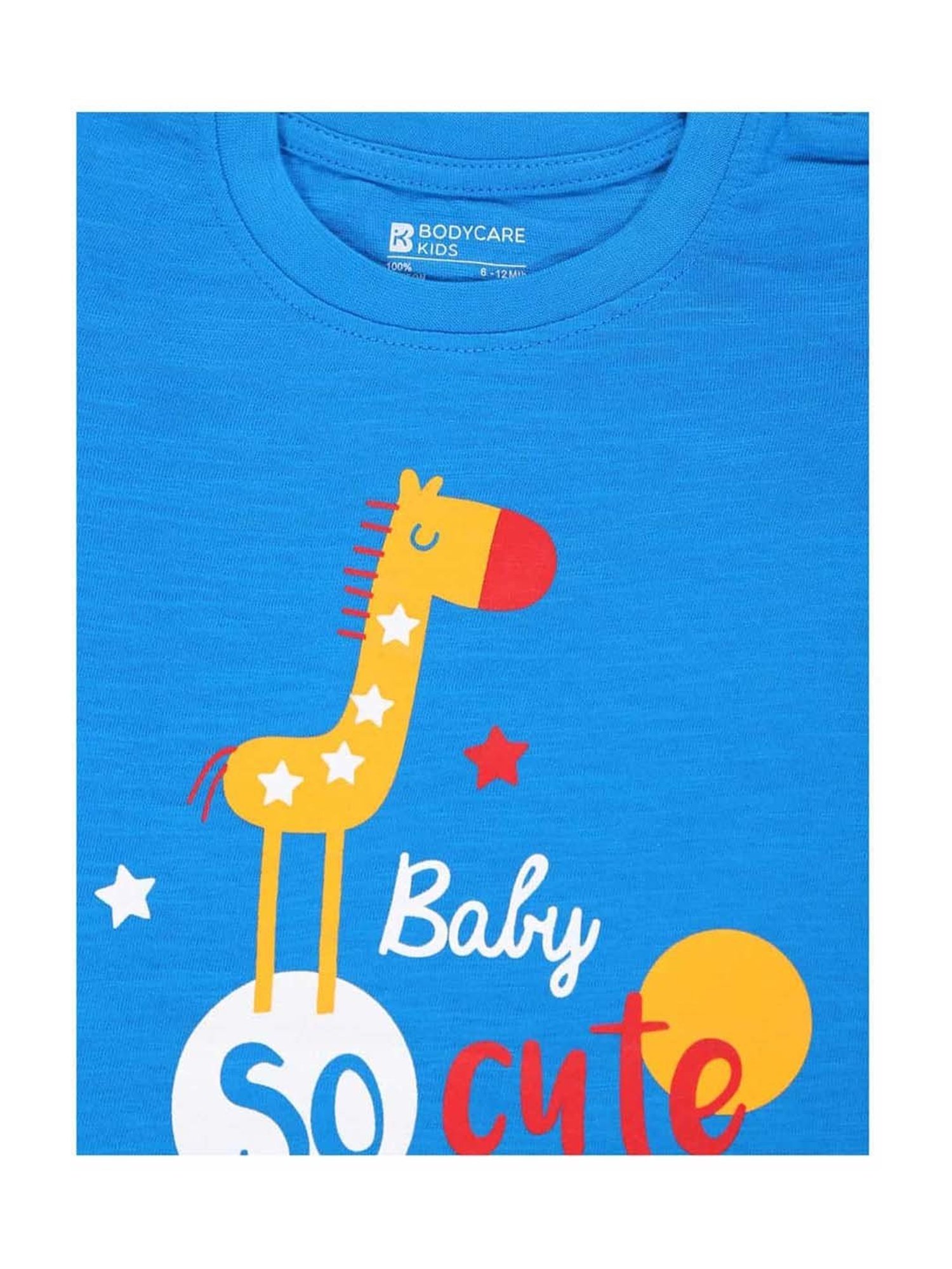 Bodycare Kids Red & Blue Cotton Printed T-Shirt (Pack of 3)