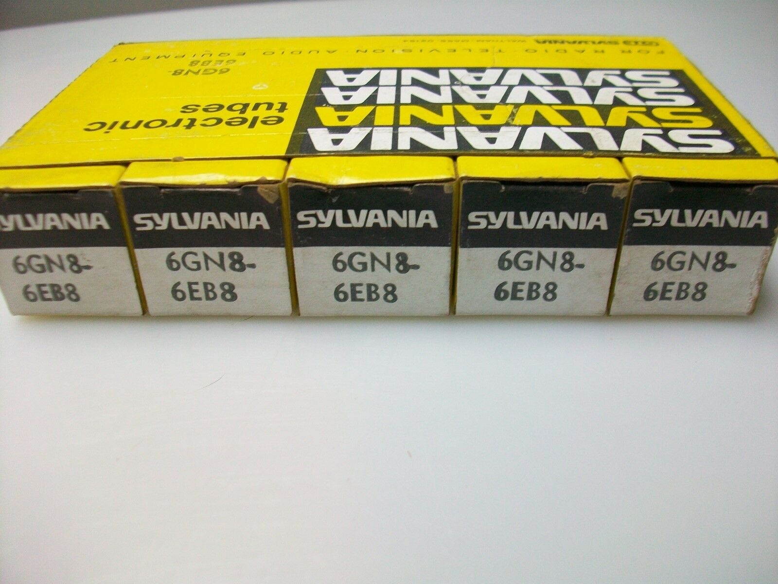 SLEEVE OF 5 SYLVANIA 6GN8/6EB8  TUBES