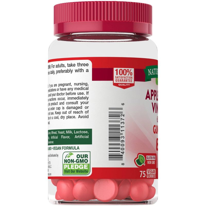 Nature's Truth Apple Cider Vinegar 600mg Gummies - Apple - 75ct