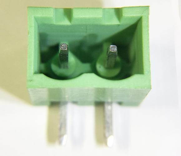 Plug-in terminal block 2P bent foot closed 5.08MM pitch connector socket copper core closed