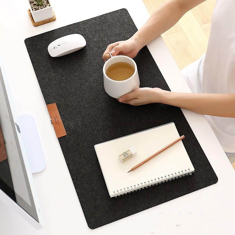 70*33cm Mouse Pads Simple Warm Office Table Computer Desk Keyboard Game Mouse Mat Wool Felt Mouse Pad Black Grey Blue