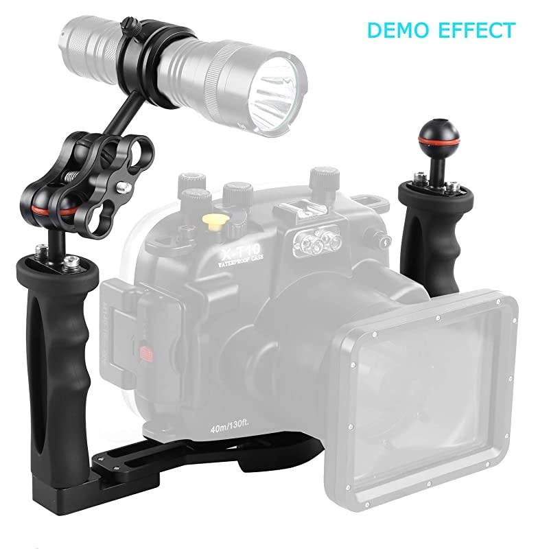 Underwater Video Light Stabilizer Tray, Lightweight Aluminium Tray for GoPro OSMO and Any Other Camera with 1/4 inch Screw Hole