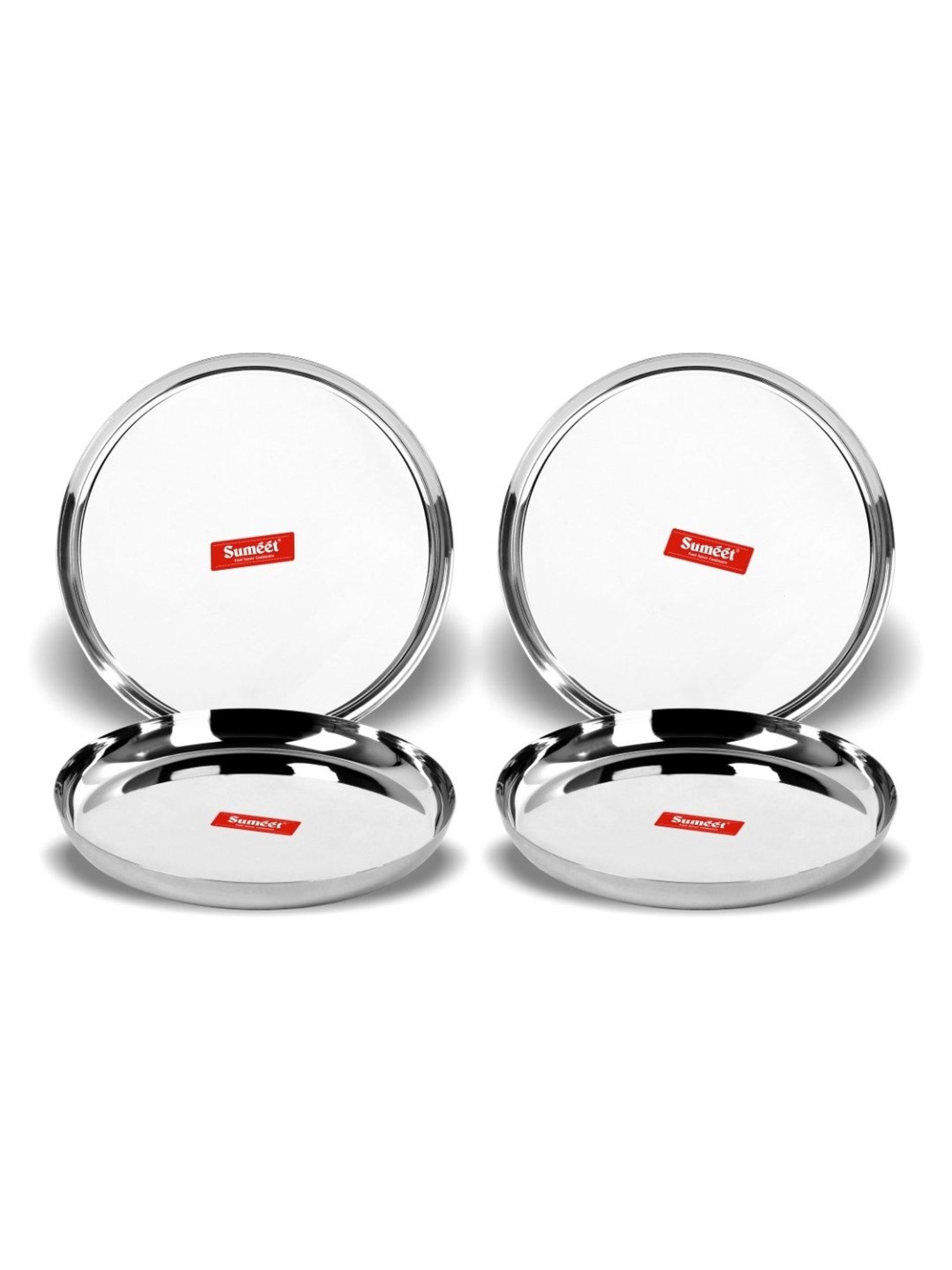 Pure Home and Living Transparent Glass Textured Dinner Plates