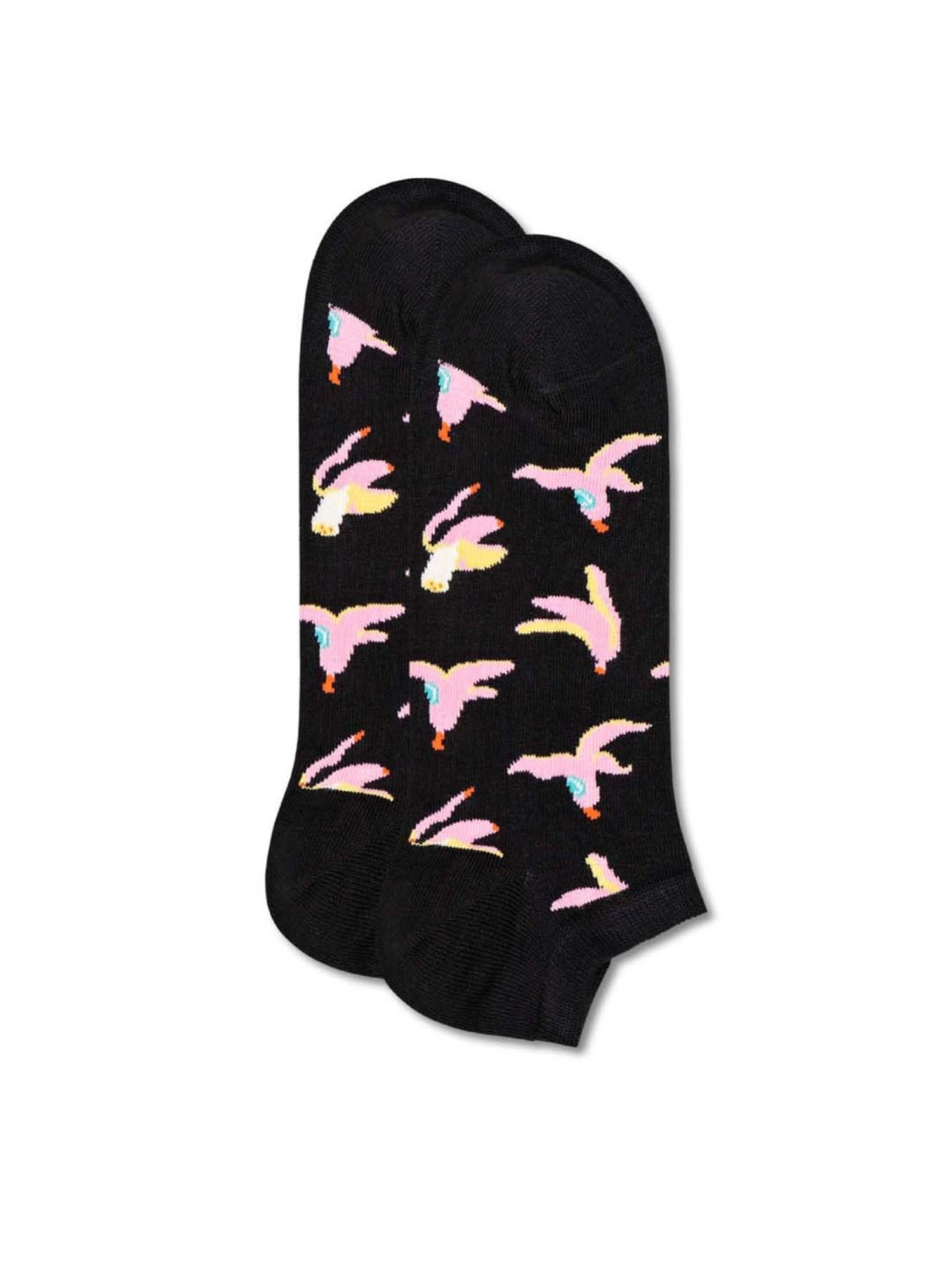 Happy Socks Banana Break Low Black Cotton Printed Socks (41-46) - Pack of 2