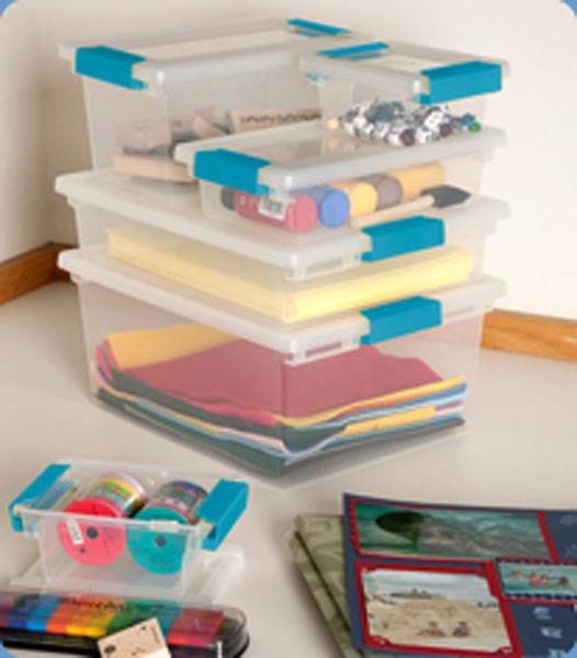 Sterilite 19658604 Deep Clip Box, Fern - 4-pack