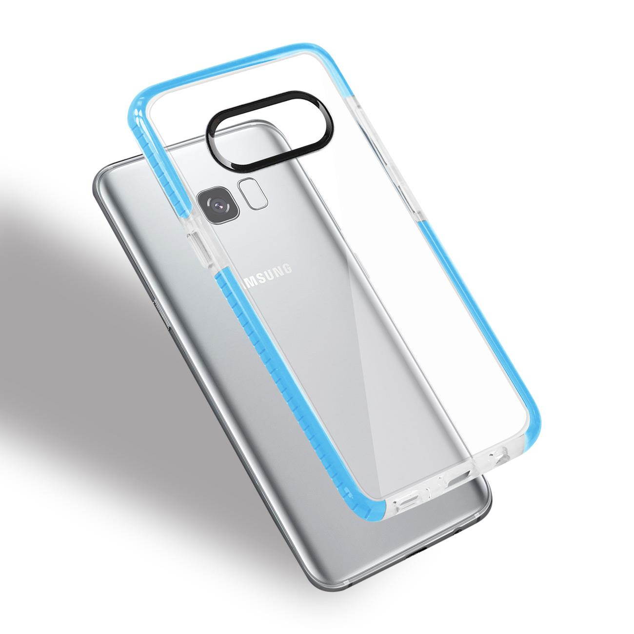 REIKO SOFT TRANSPARENT TPU CASE FOR SAMSUNG GALAXY S8 - CLEAR BLUE