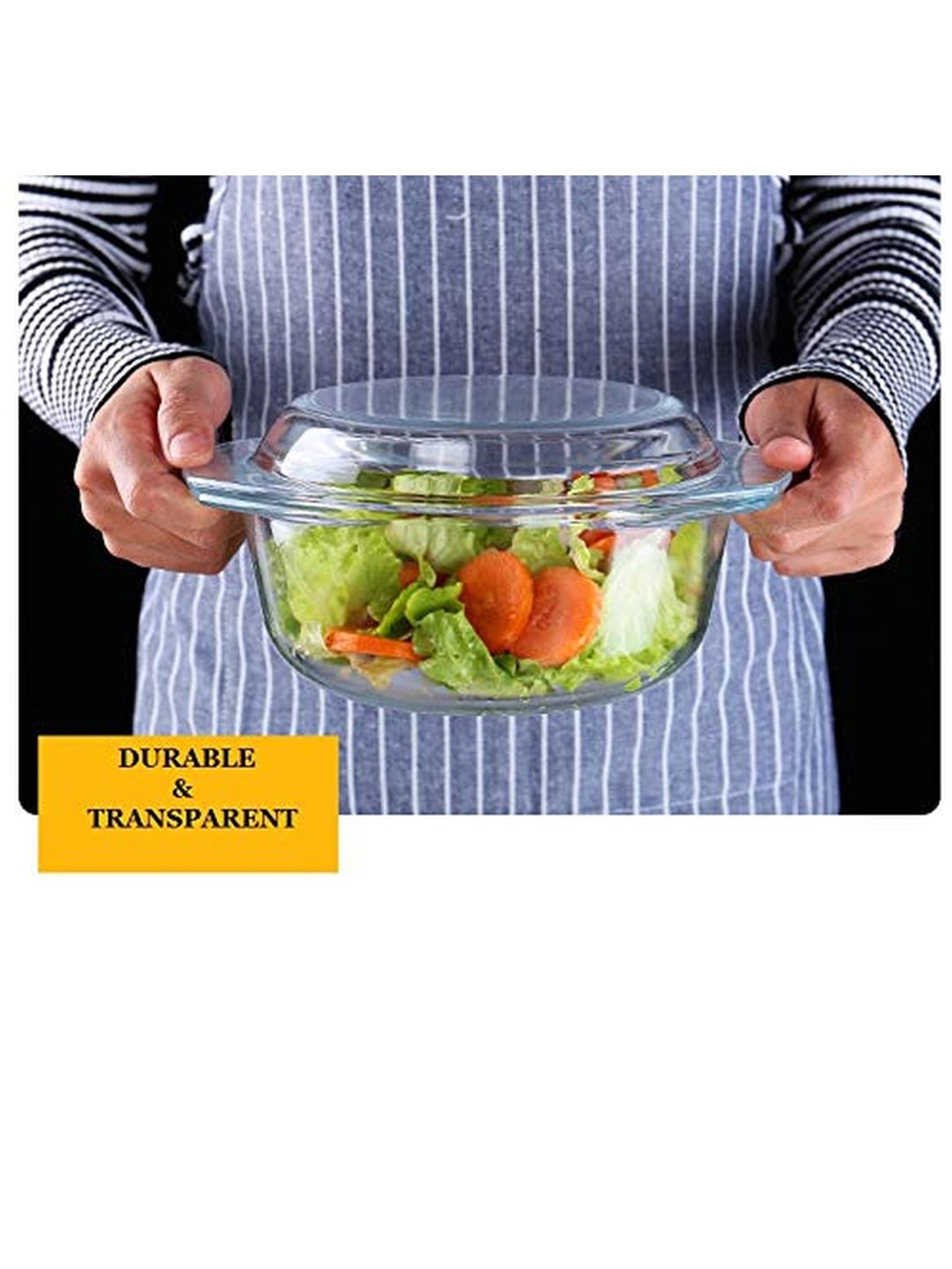 Nirlon Gas Compatible Aluminium Casserole with Bakelite Handle - 2.6 L