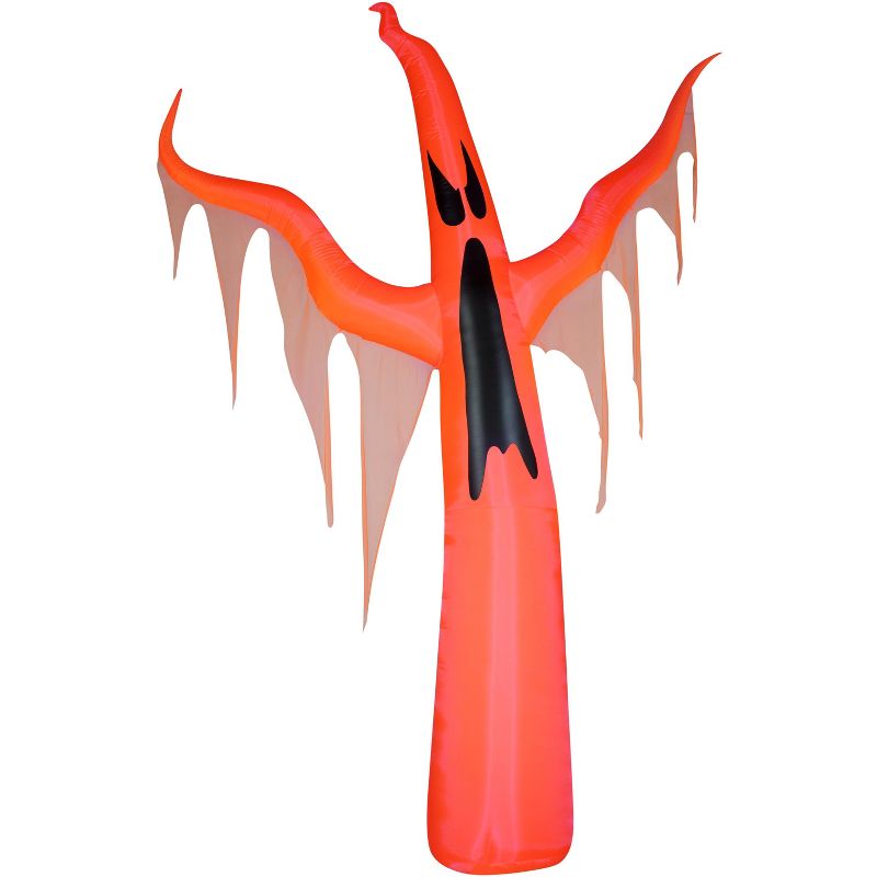Gemmy Neon Christmas Airblown Inflatable w/ Black Light Orange Ghost Giant, red