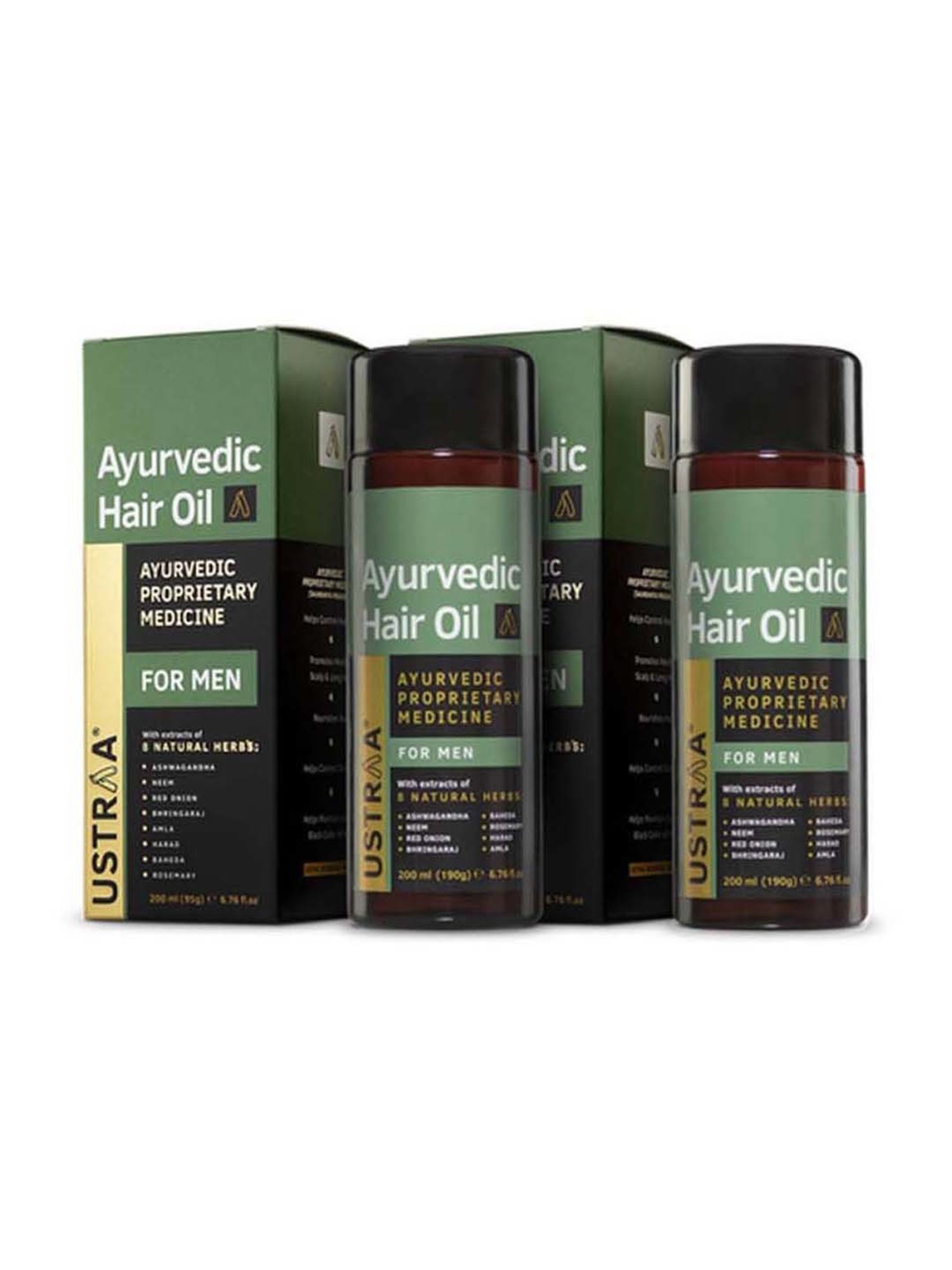 Ustraa Ayurvedic Beard Growth Oil & Hair Growth Vitalizer Combo