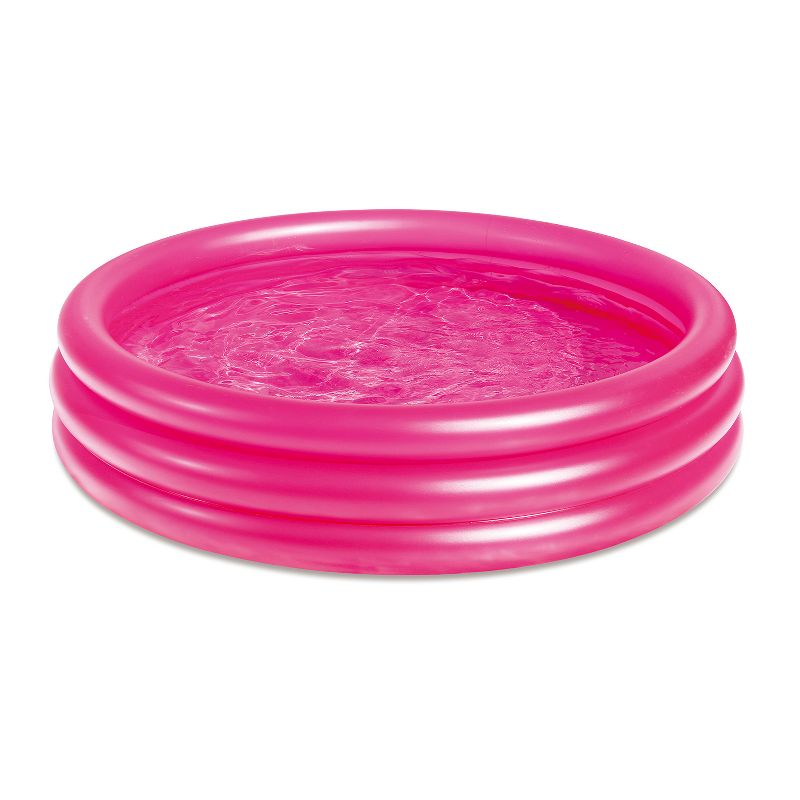 Summer Waves K90009000156 3 Ring Outdoor Inflatable Kids and Toddler Swimming Pool, 65 x 14.5 inches, Pink