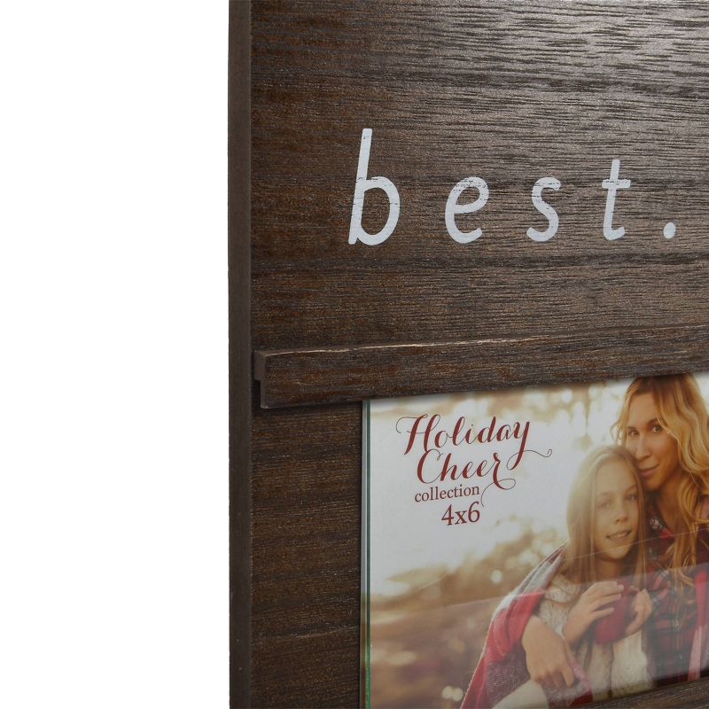 Photo Slide Collage Best Family Ever Deep Brown/White - New View