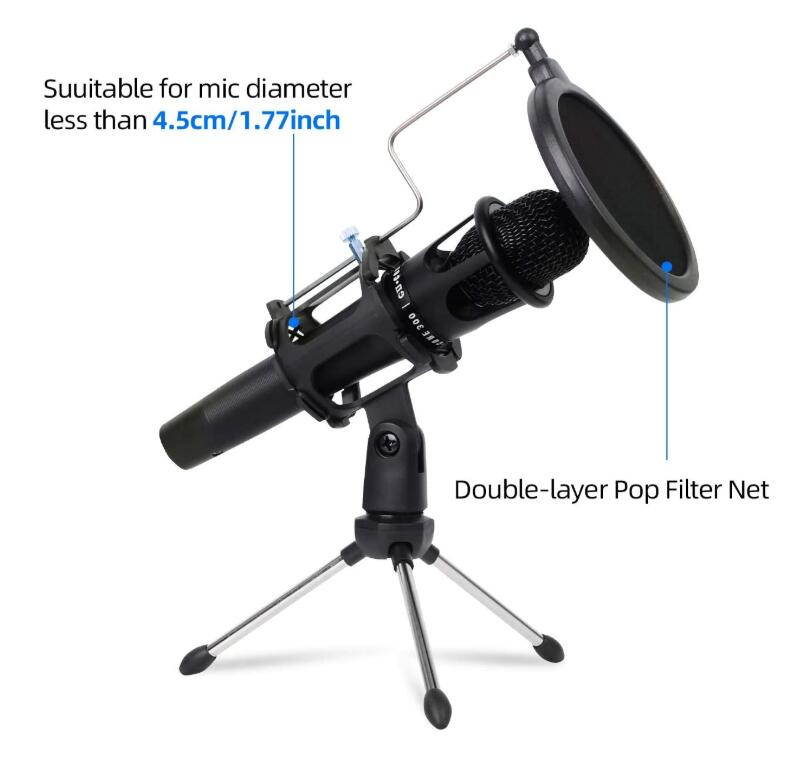 Blue Snowball Pop Filter - Customizing Microphone Windscreen Foam Cover for Improve Blue Snowball iCE Mic Audio Quality (Mouth)