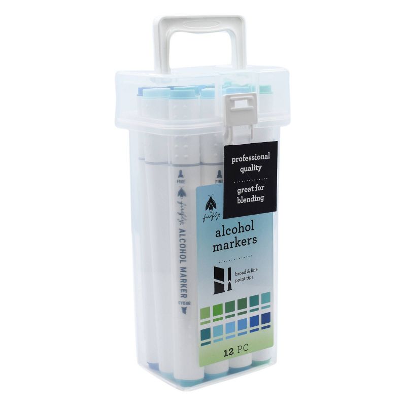 12pc Alcohol Markers Blue/Green - Momenta