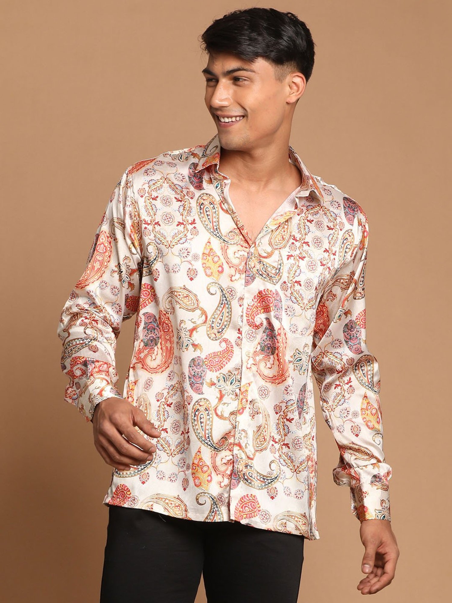 VASTRAMAY Multicolor Regular Fit Printed Shirt
