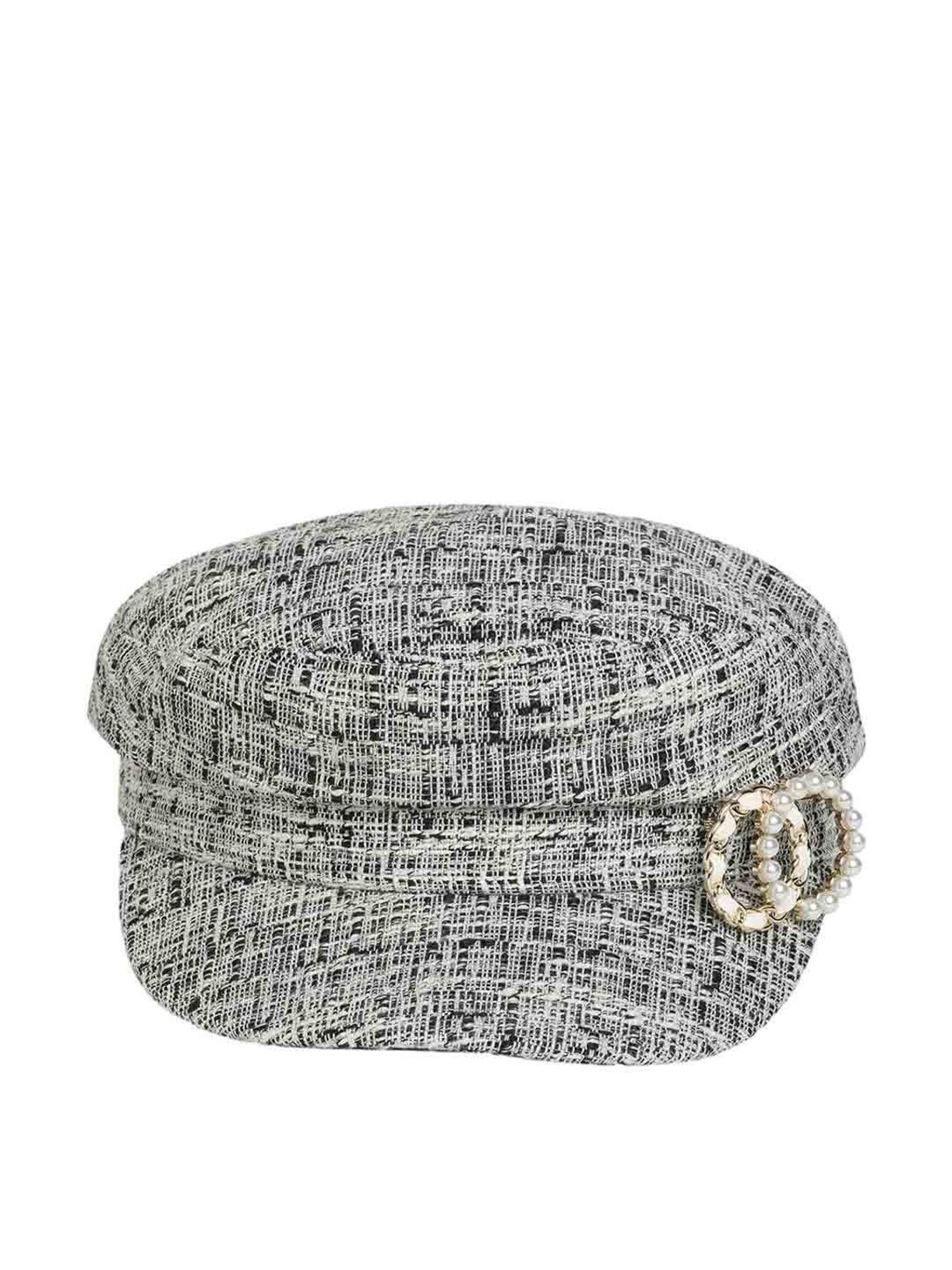 HauteSauce White Embellished Baseball Cap