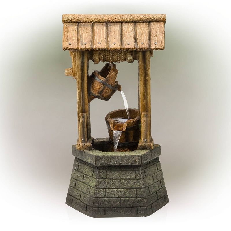 Alpine 32" Water Well Barrel Fountain