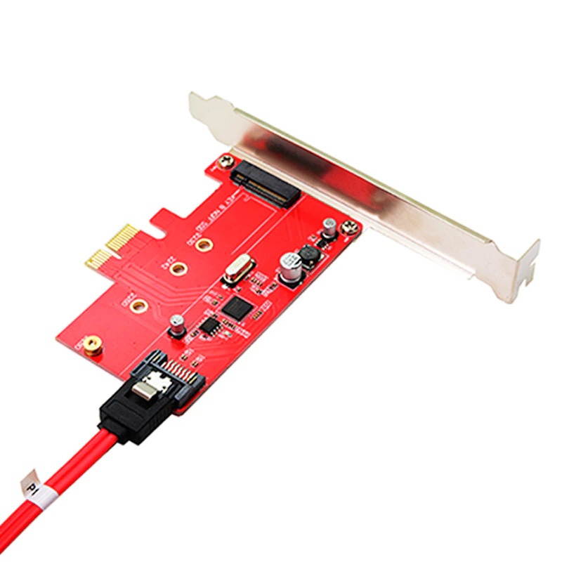 M.2 NGFF B/M-key SATA SSD to PCI-E Express 3.0 x4 Adapter ASM1061 Chipset with Bracket