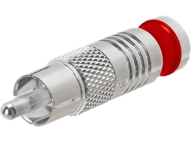 RCA RG59 Compression Connector Nickel Plate 6 Pack