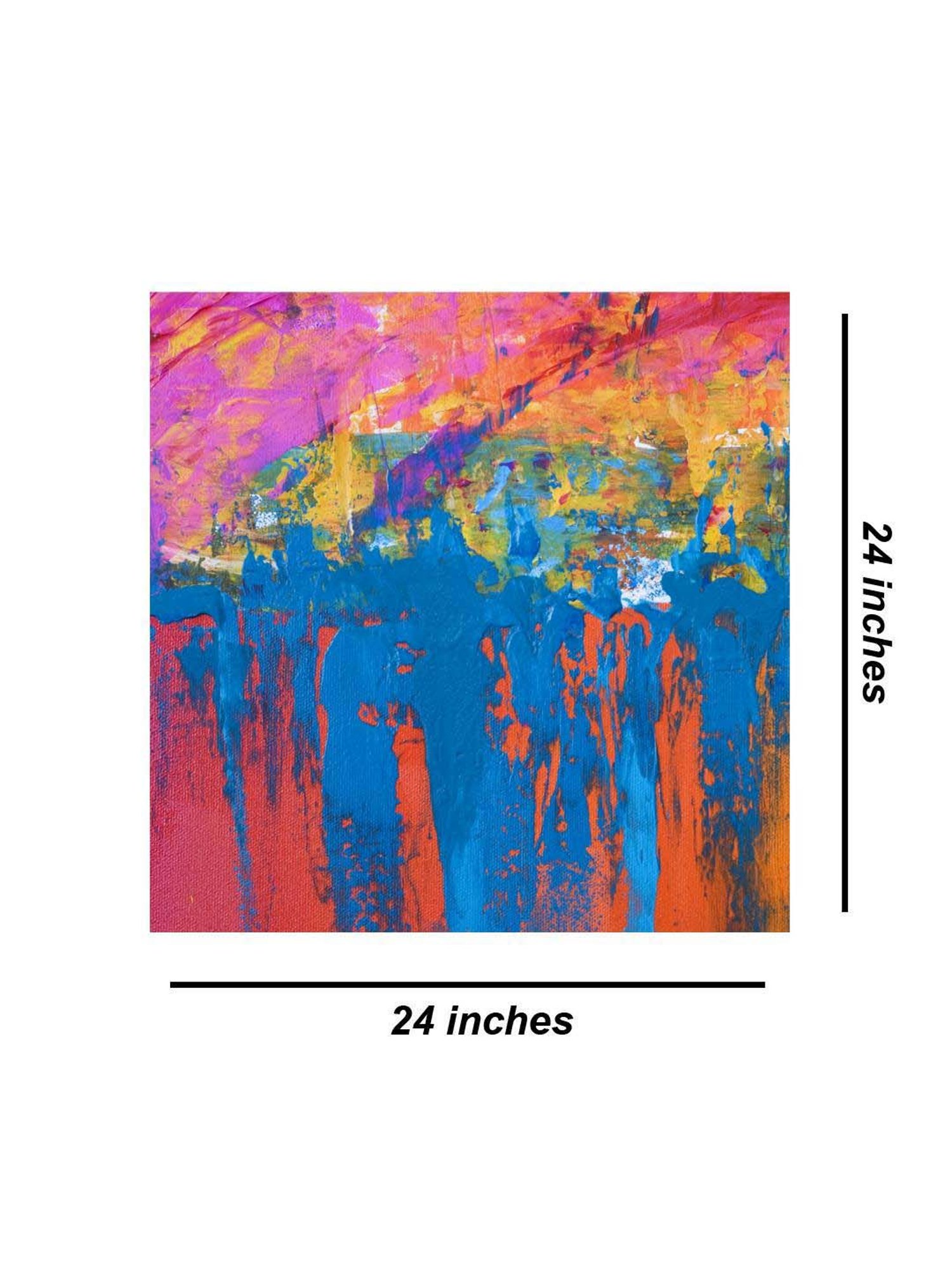 999store Multicolor Abstract Canvas Painting