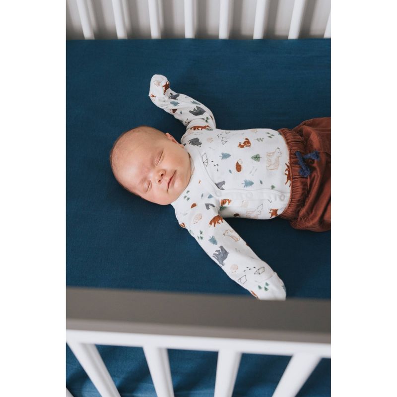 Copper Pearl Premium Crib Sheet - River