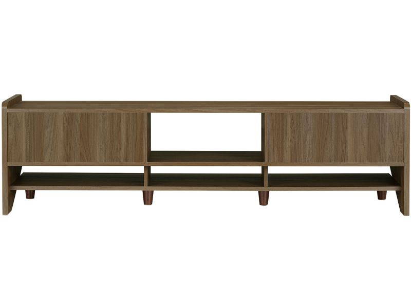 Furniture of America Honey Walnut Waggoner Mid-Century Wood 70-Inch TV Stand