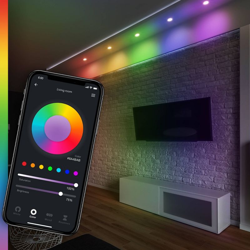 Smart White 11W 5"/6" LED Wi-Fi Enabled Voice Activated Retrofit Recessed Light Bulb E26