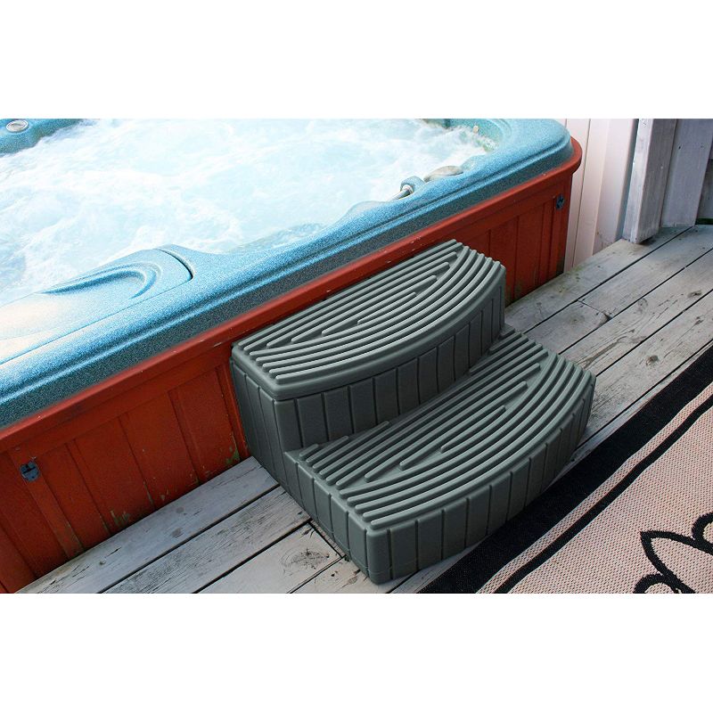 Good Ideas Sora Steps Lightweight Weatherproof Outdoor & Indoor Storage Step, Gray